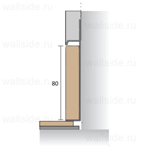 МДФ вставка в плинтус Pro Design 80 мм (Шпон ДУБА) — изображение 5