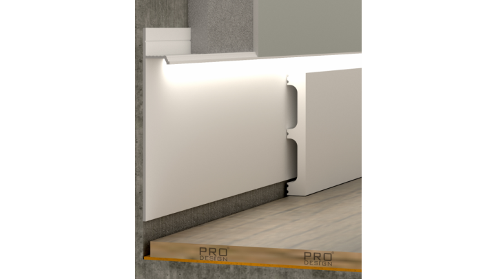 Плинтус скрытого монтажа Pro Design 323 (анод. алюминий)