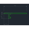 Порог алюминиевый Pro Design Doorstep 571 Белый муар