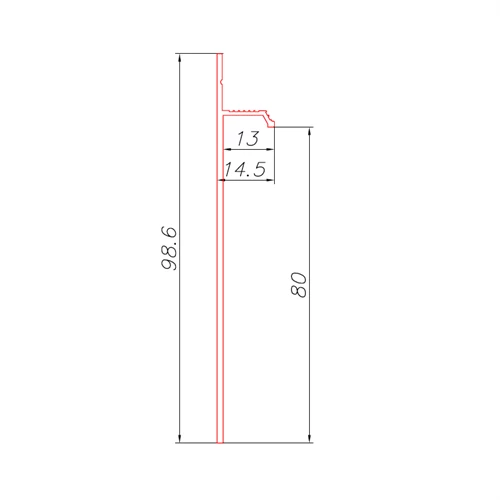 Плинтус скрытого монтажа Pro Design 323 (не анод. алюминий)