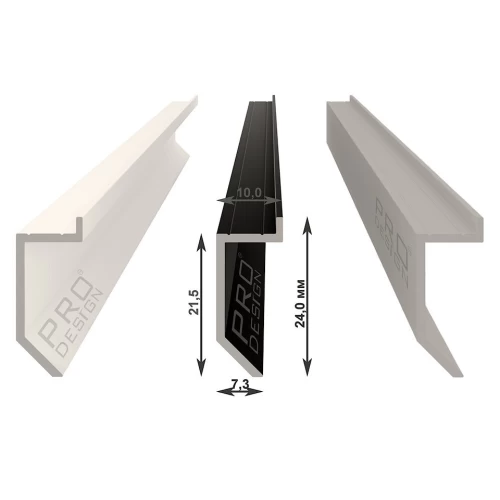Теневой плинтус Pro Design Slim 723 Черный Муар — изображение 2