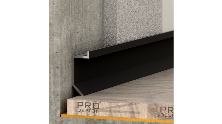 Теневой плинтус Pro Design Slim 723 Черный Муар