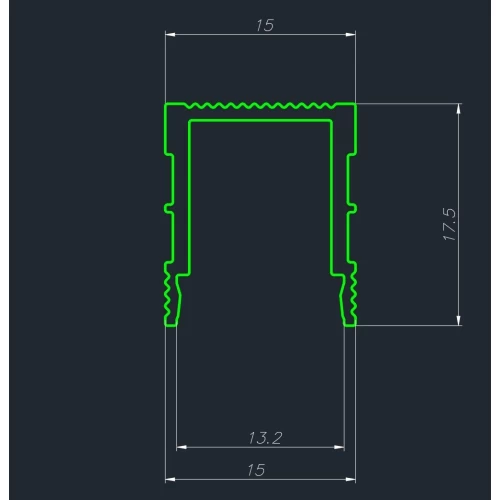 Декоративный стеновой профиль Pro Design 536 Не анодированный