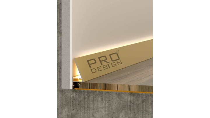 Плинтус Pro Design Corner 570 Анодированный шампань