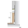 Плинтус скрытого монтажа Pro Design 323 Чёрный Анодированный