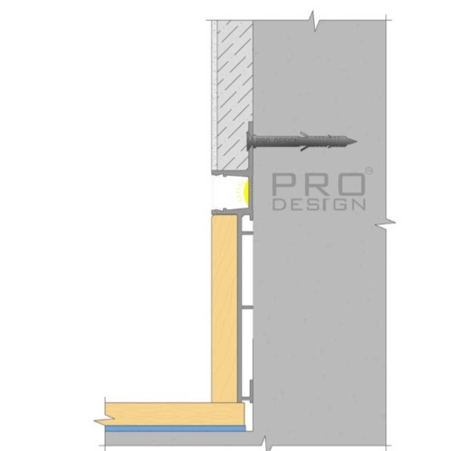 Плинтус скрытого монтажа Pro Design Combo 603 Белый