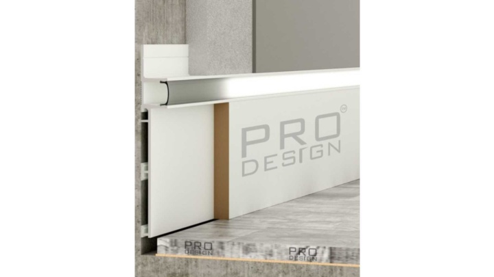 Плинтус скрытого монтажа Pro Design Combo 603 Белый
