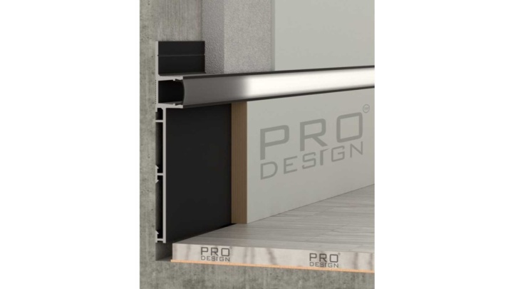 Плинтус скрытого монтажа Pro Design Combo 603 Черный