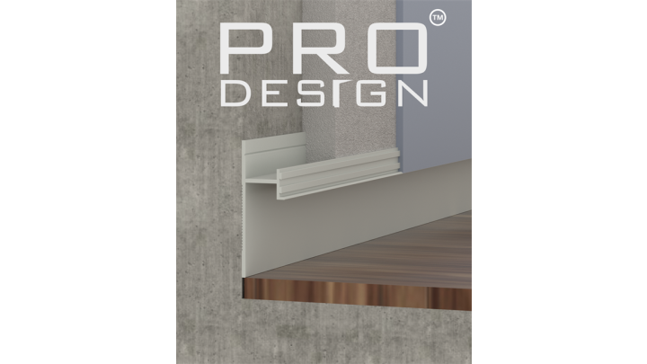 Теневой плинтус скрытого монтажа Pro Design 380 Анодированный