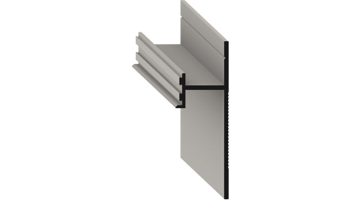 Теневой плинтус скрытого монтажа Pro Design 380 Черный Муар RAL 9005