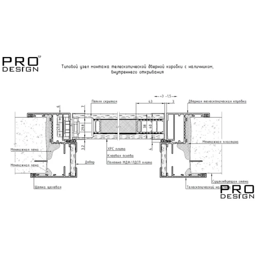 Алюминиевый короб PRO DESIGN TELESCOPIC