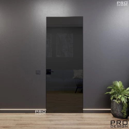 Комплект скрытой двери PRO DESIGN GLASS ЗЕРКАЛО БРОНЗА, ГРАФИТ