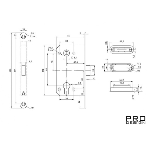 Магнитный замок PRO DESIGN CL