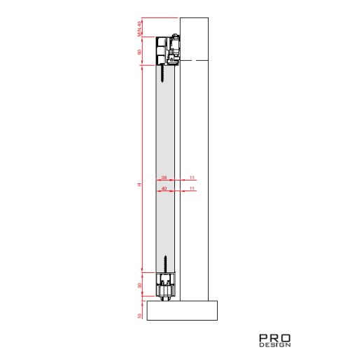 Раздвижная система MAGIC EQUAL для дверей 68-110 см до 40кг (анод серебро) (34-40мм)