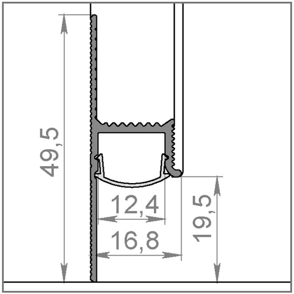 Теневой плинтус с подсветкой Progipps-20L — изображение 2